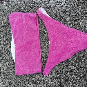 Pink Glitter Bikini Set